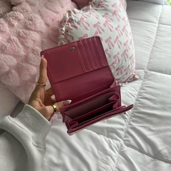 Y2K Coach Barbie Pink Monogram Wallet Turlock - Picture 5 of 7